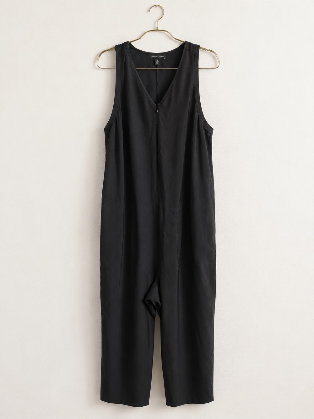 Universal Standard City Stretch Crepe Jumpsuit Black XS 10/12